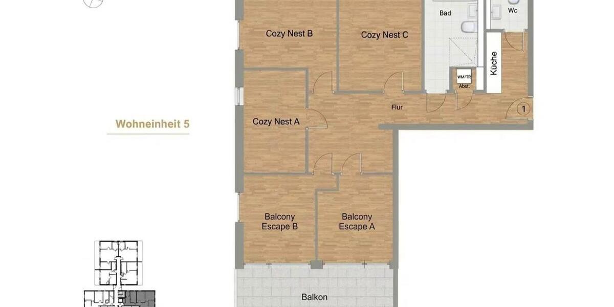 Etagenwohnung Stadtbergen - 5 Zimmer, 20 m&sup2;, 520&euro; | Angebot:26179993