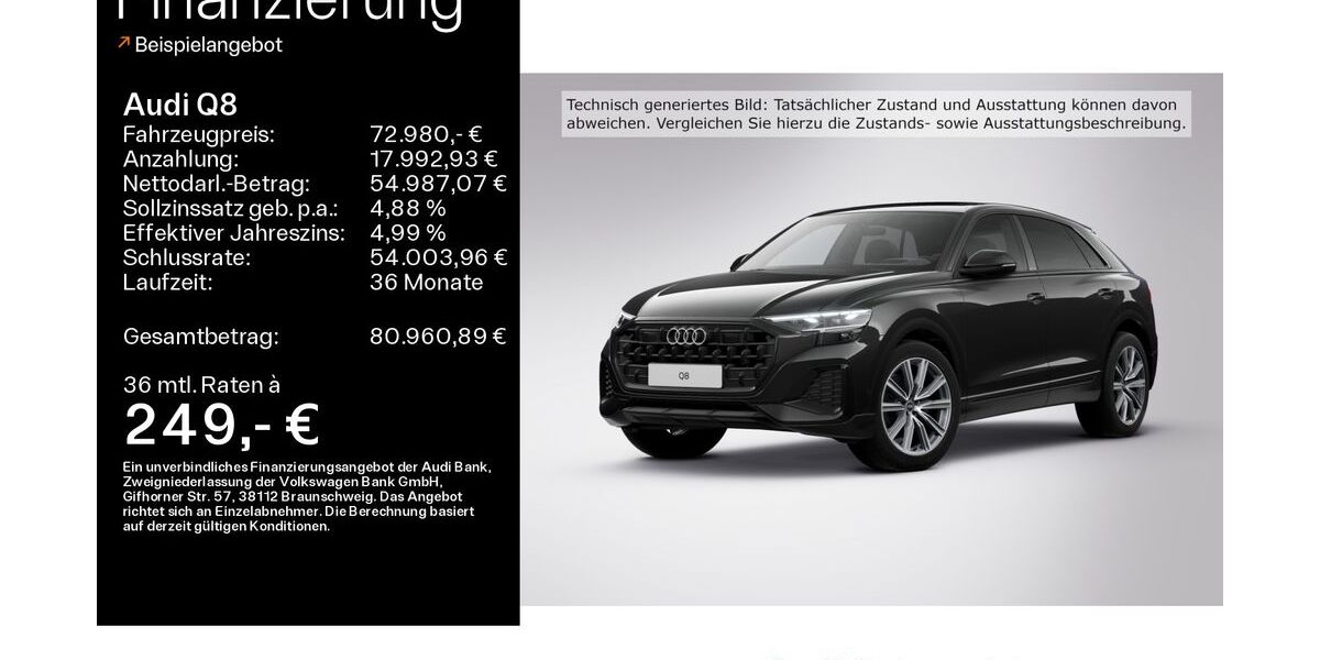 Audi Q8 17.552 km 72.980 &euro; Haßfurt 97437