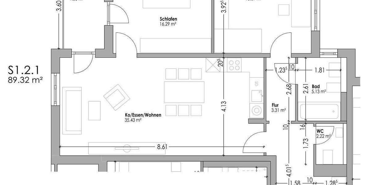 Etagenwohnung Schwandorf - 3 Zimmer, 89 m&sup2;, 721&euro; | Angebot:26435400