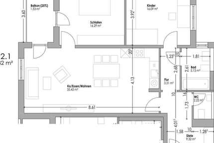 Wohnung Schwandorf - 3 Zimmer, 89 m&sup2;, 721&euro; | Angebot:26435400