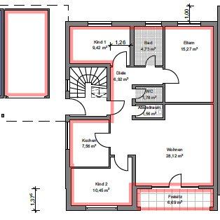 Erdgeschoßwohnung Körle - 4 Zimmer, 84 m&sup2;, 229.000&euro; | Angebot:26845217