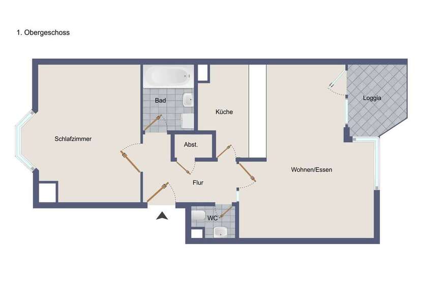 Wohnung zum Kaufen in Stuttgart 230.000 € 58 m²