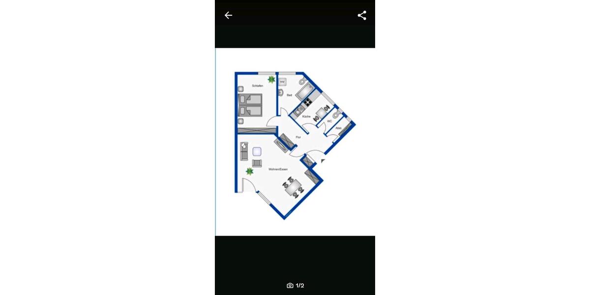 Erdgeschoßwohnung Regensburg Konradsiedlung - 2 Zimmer, 72 m&sup2;, 1.000&euro; | Angebot:25044917