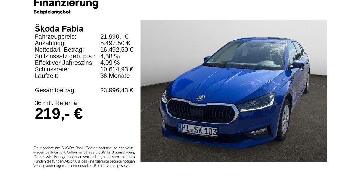 Skoda Fabia 5.000 km 21.590 &euro; Hildesheim 31137
