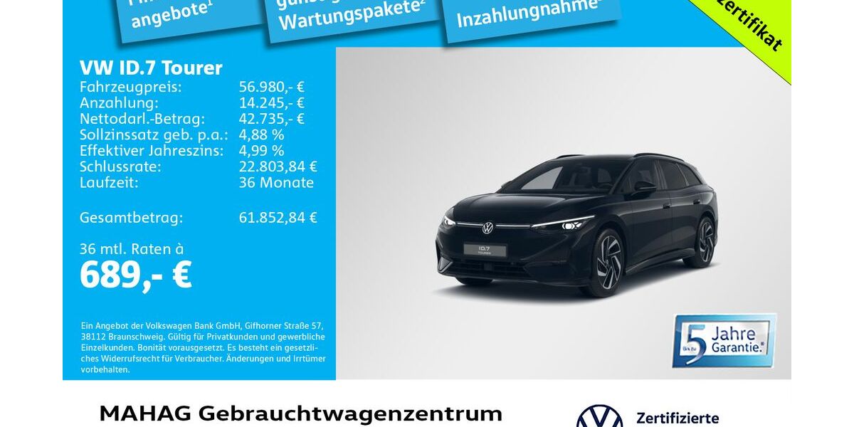 VW ID.7 15.308 km 56.980 &euro; München 80935