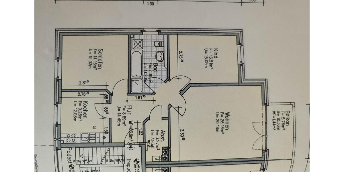 Etagenwohnung Peine - 3 Zimmer, 84 m&sup2;, 714&euro; | Angebot:26412401