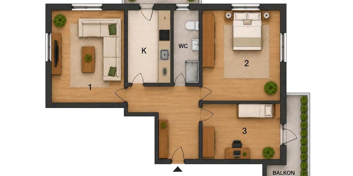Etagenwohnung Görlitz - 3 Zimmer, 72 m&sup2;, 120.000&euro; | Angebot:26757985