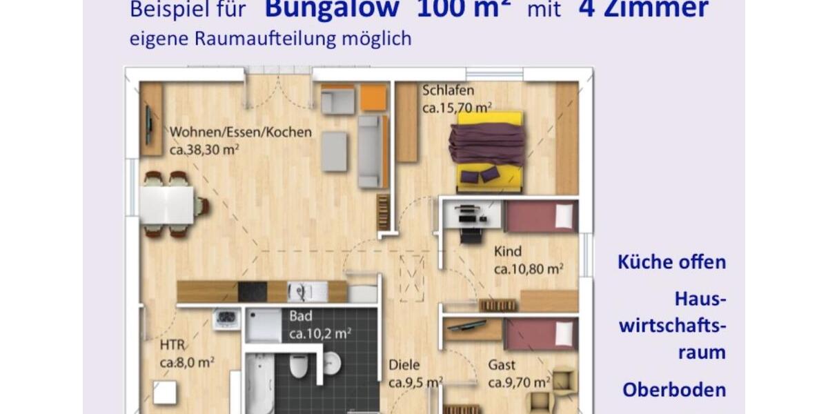 Bungalow Chemnitz Röhrsdorf - 4 Zimmer, 100 m&sup2;, 1.150&euro; | Angebot:24601047