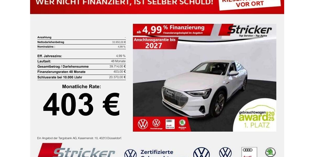 Audi e-tron 25.973 km 33.949 &euro; Horn-Bad Meinberg 32805