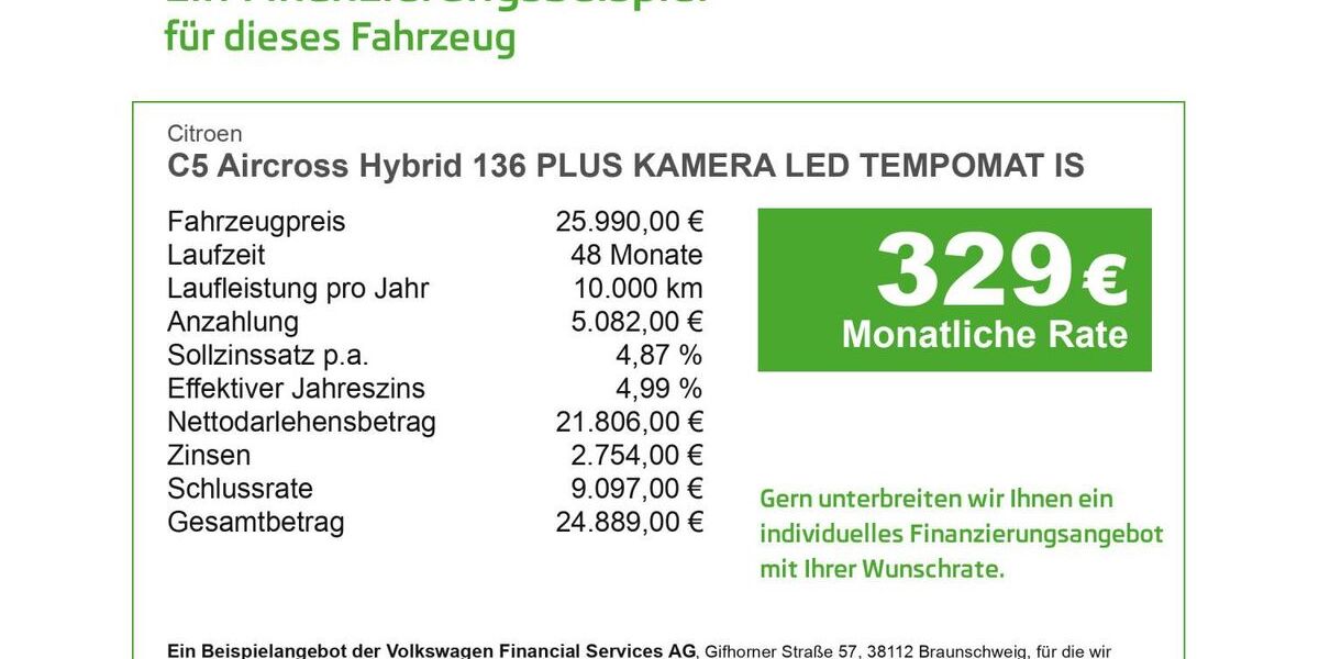 Citroen C5 Aircross 17.396 km 25.490 &euro; Düren 52353