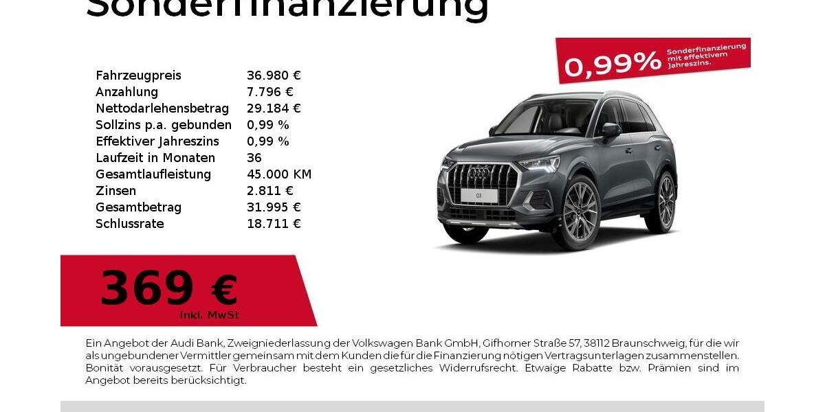 Audi Q3 6.416 km 35.480 &euro; Fürth 90763