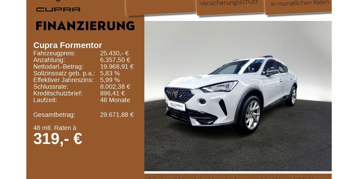 Cupra Formentor 15.158 km 25.430 &euro; Neu-Ulm 89231