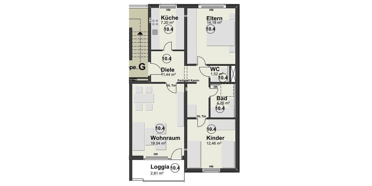 Etagenwohnung Landsberg am Lech Landsberg - 3 Zimmer, 73 m&sup2;, 886&euro; | Angebot:26841889