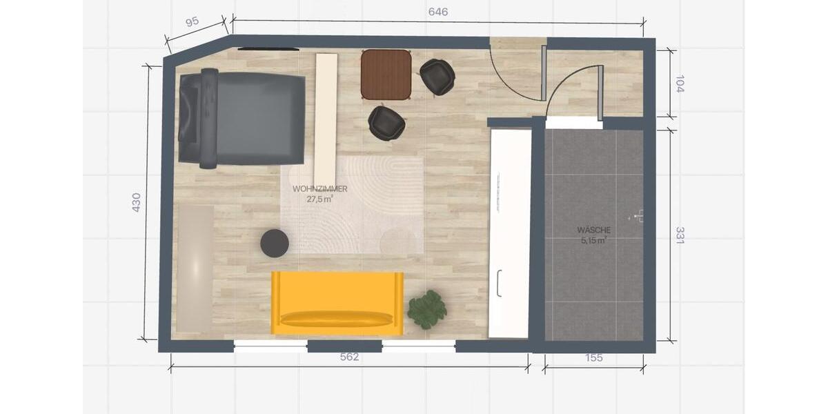Möbliertes Appartement Friedrich wartet auf den passenden Mieter 1 zimmer