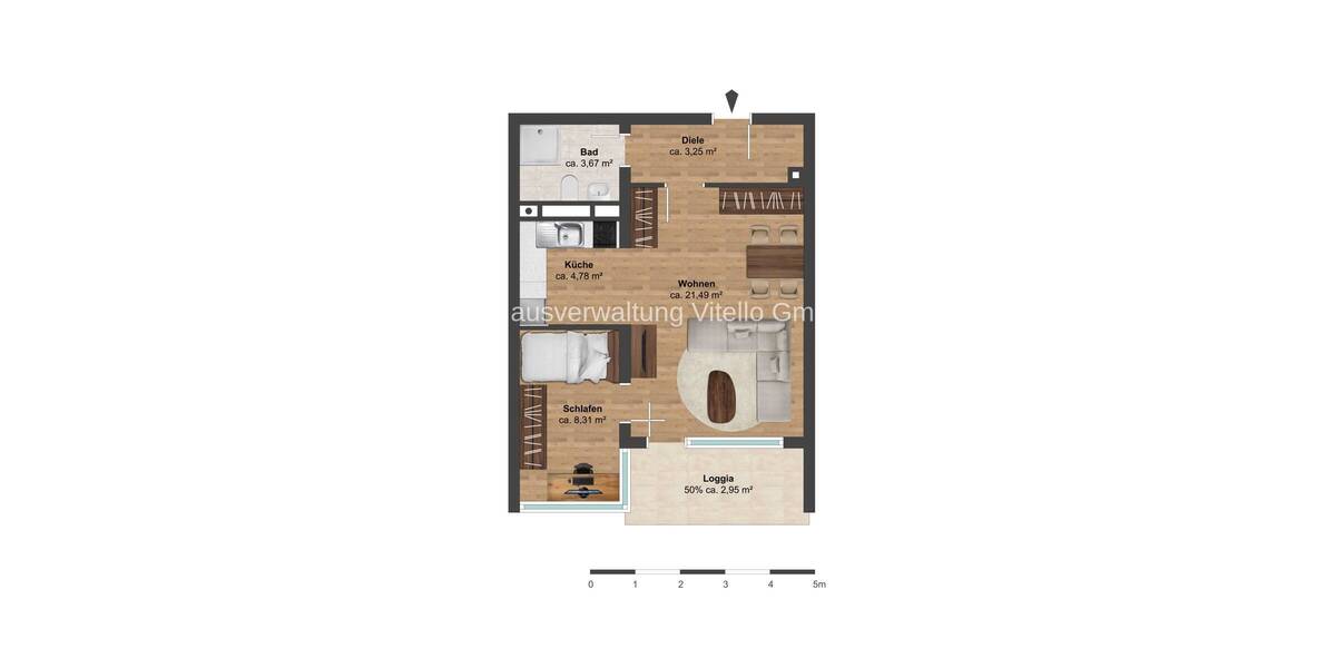 Etagenwohnung Saarbrücken / Eschberg Eschberg - 2 Zimmer, 42 m&sup2;, 580&euro; | Angebot:26882064
