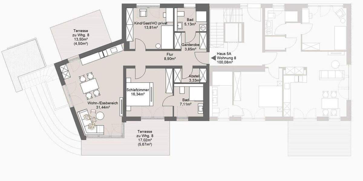 Etagenwohnung Grafing bei München Grafing - 3 Zimmer, 100 m&sup2;, 850.000&euro; | Angebot:24762175