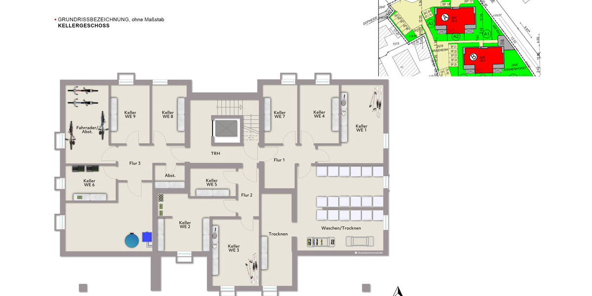 Etagenwohnung Schloß Holte-Stukenbrock Schloß Holte - 3 Zimmer, 80 m&sup2;, 334.300&euro; | Angebot:23986206