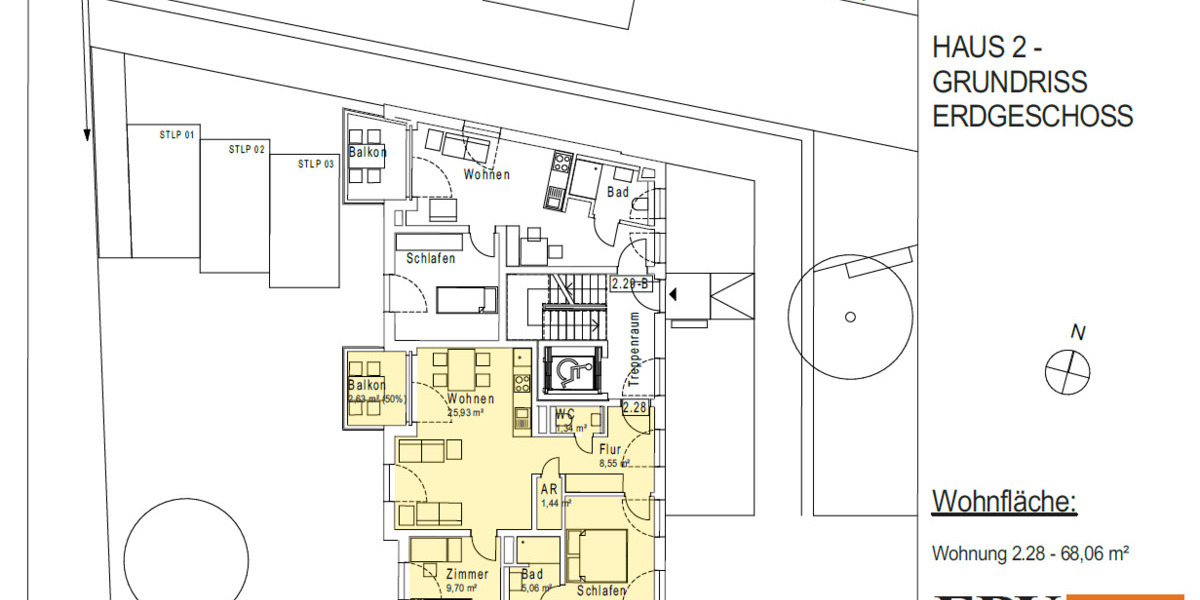 Etagenwohnung Erlangen Innenstadt - 3 Zimmer, 68 m&sup2;, 544.500&euro; | Angebot:26879330