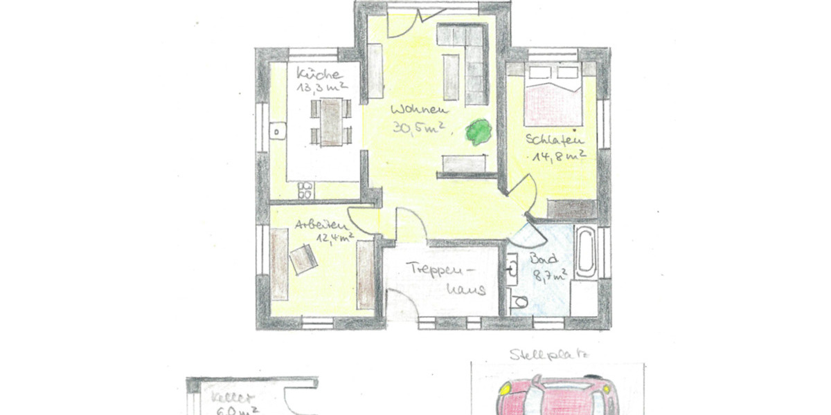 Erdgeschoßwohnung Bad Liebenstein - 3 Zimmer, 83 m&sup2;, 1.200&euro; | Angebot:24754675