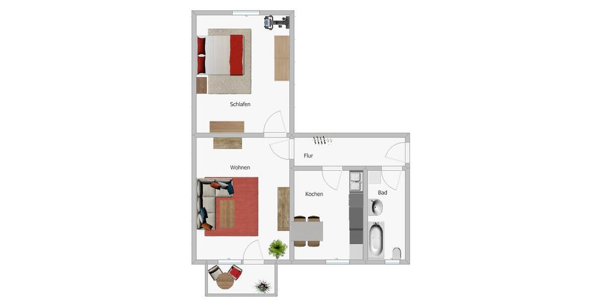 Etagenwohnung Vilsbiburg - 2.5 Zimmer, 62 m&sup2;, 560&euro; | Angebot:25591010