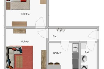 Wohnung Vilsbiburg - 2.5 Zimmer, 62 m&sup2;, 560&euro; | Angebot:25591010