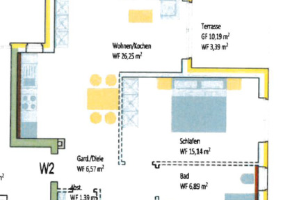 Wohnung Bad Iburg - 2 Zimmer, 60 m&sup2;, 570&euro; | Angebot:25919279