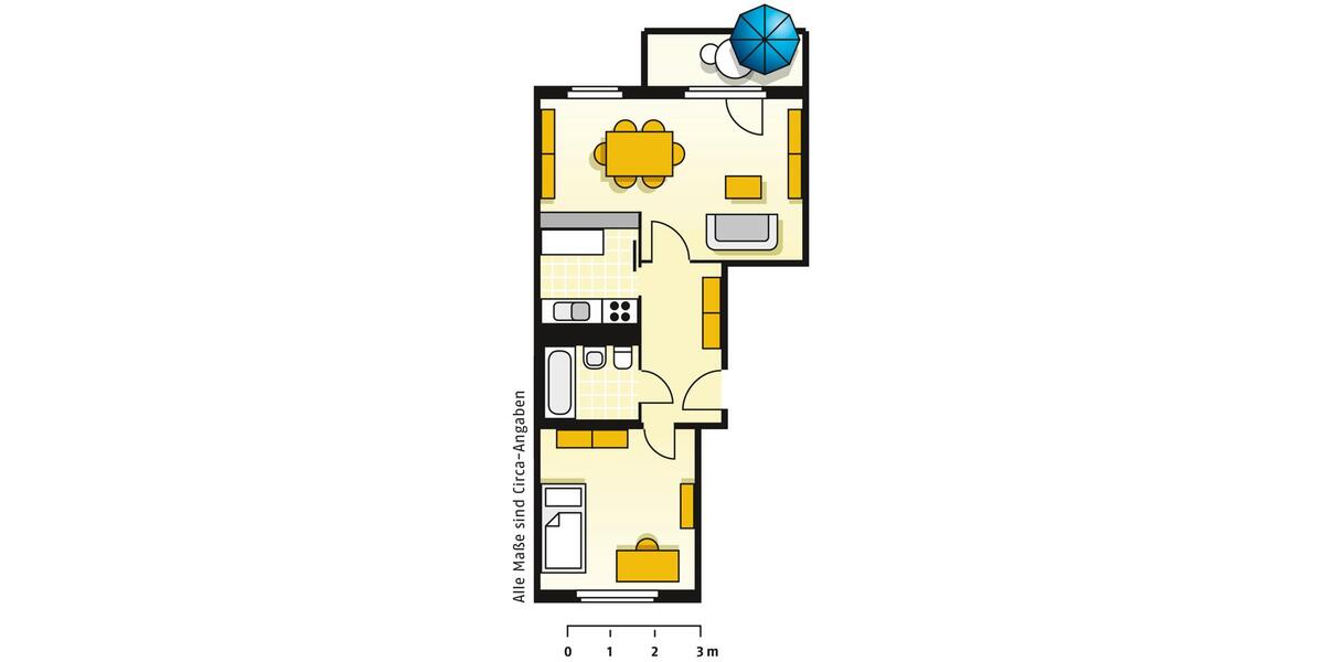 Etagenwohnung Cottbus Sachsendorf - 2 Zimmer, 48 m&sup2;, 325&euro; | Angebot:26368970