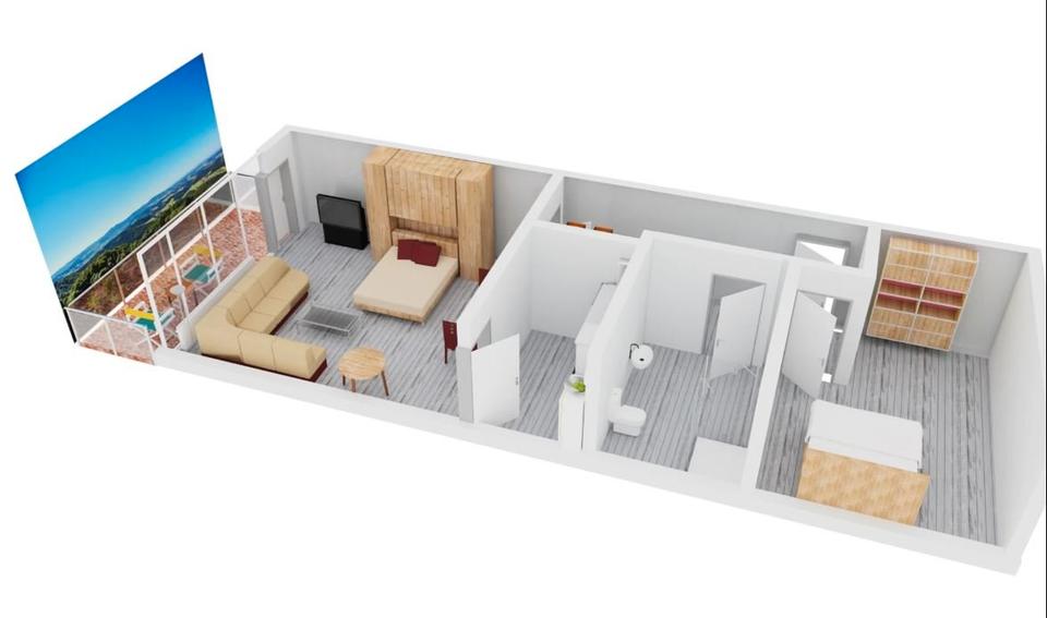 Etagenwohnung Neureichenau - 2 Zimmer, 49 m&sup2;, 48.900&euro; | Angebot:26992265