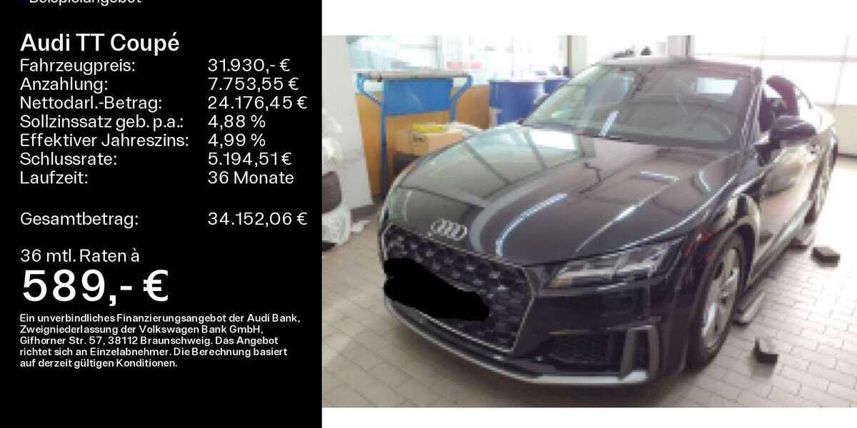 Audi TT 37.919 km 31.930 &euro; Hofheim 65719