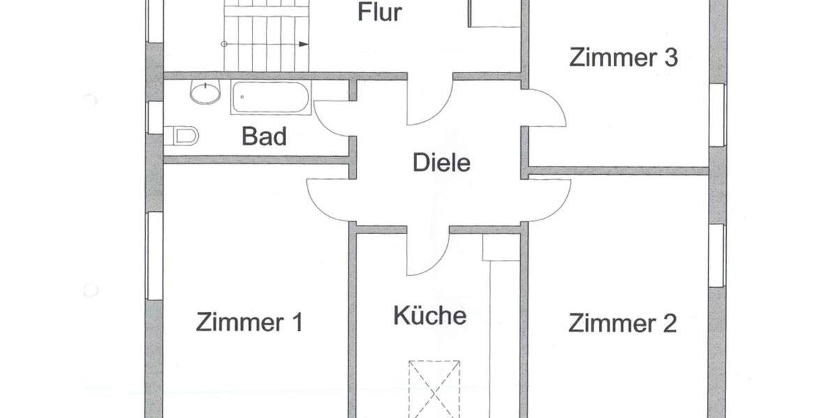 Dachgeschoßwohnung Brilon - 3 Zimmer, 73 m&sup2;, 380&euro; | Angebot:25394252