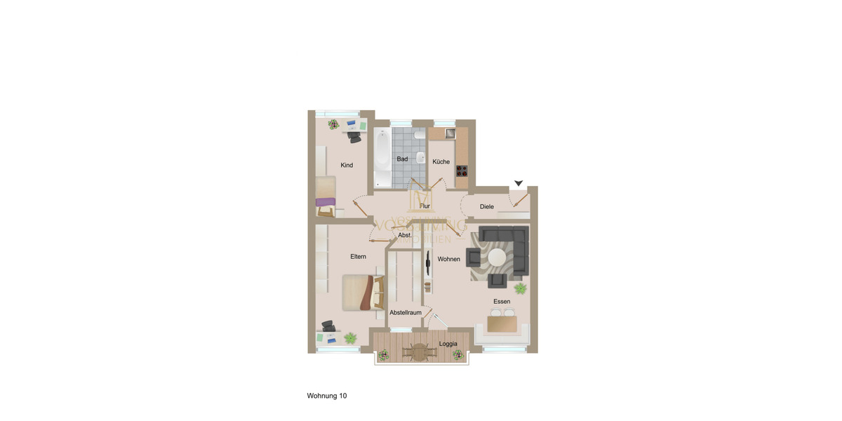 Etagenwohnung Nidderau Eichen - 3 Zimmer, 85 m&sup2;, 209.000&euro; | Angebot:24737705