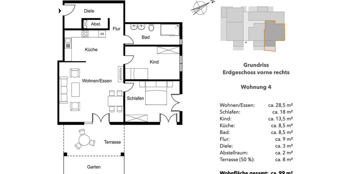 Einfamilienhaus Seligenstadt - 2.5 Zimmer, 86 m&sup2;, 1.499&euro; | Angebot:23406578