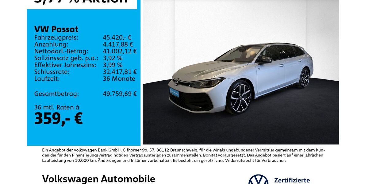 VW Passat 15.669 km 44.420 &euro; Leipzig 04178