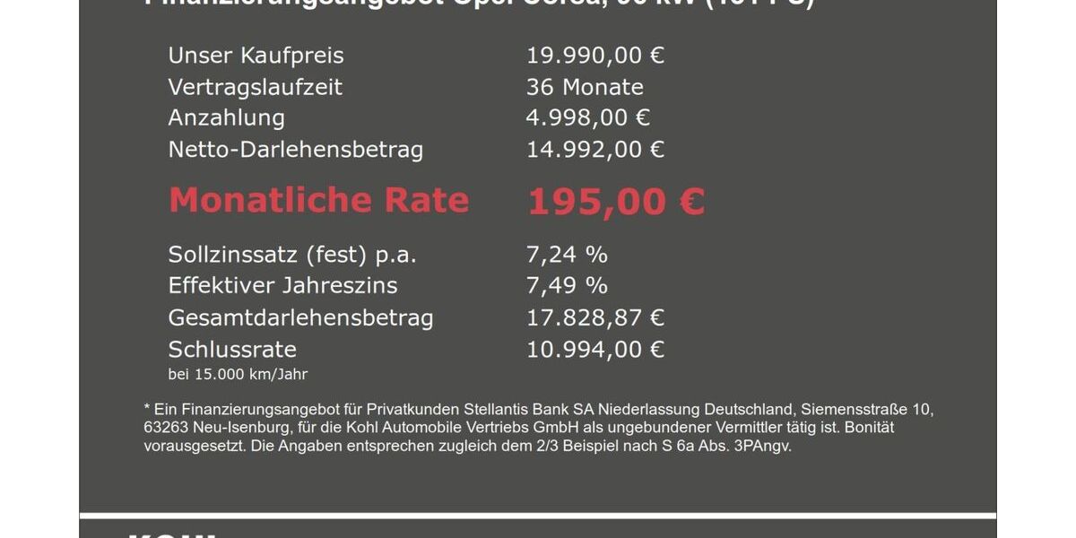 Opel Corsa 47.100 km 19.990 &euro; Aachen 52078