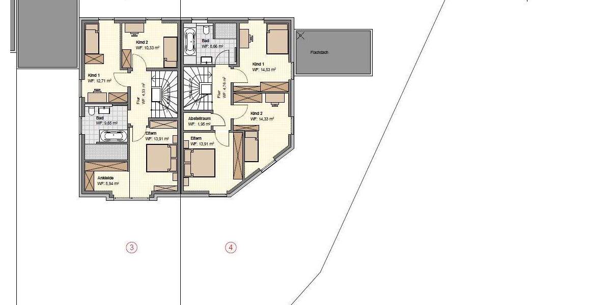 Effizienzhaus 55 - zinsgünstiger Förderkredit über 100.000,- EUR - große Doppelhäuser zum Ausbauen 6 zimmer