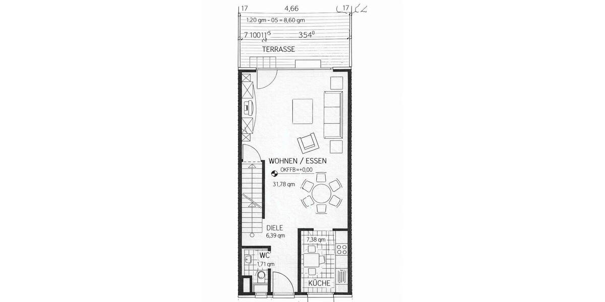 Reihenmittelhaus Düsseldorf Wittlaer - 5 Zimmer, 133 m&sup2;, 865.000&euro; | Angebot:26716078