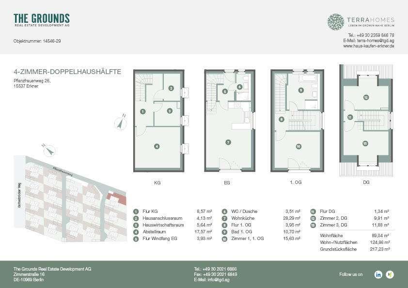 Doppelhaushälfte Erkner - 4 Zimmer, 125 m&sup2;, 1.690&euro; | Angebot:26234235
