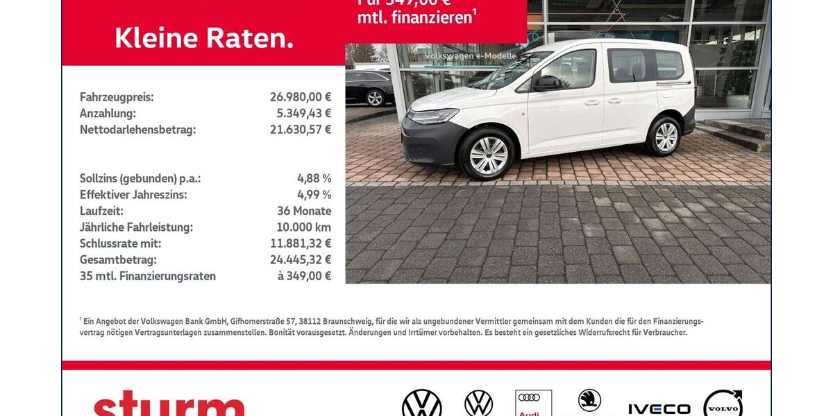 VW Caddy 10.801 km 26.980 &euro; Altenkirchen 57610