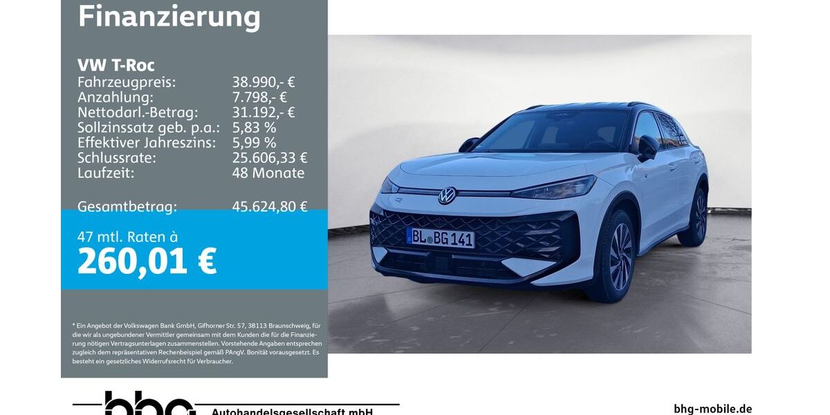 VW T-Roc 6.125 km 38.990 &euro; Albstadt 72458