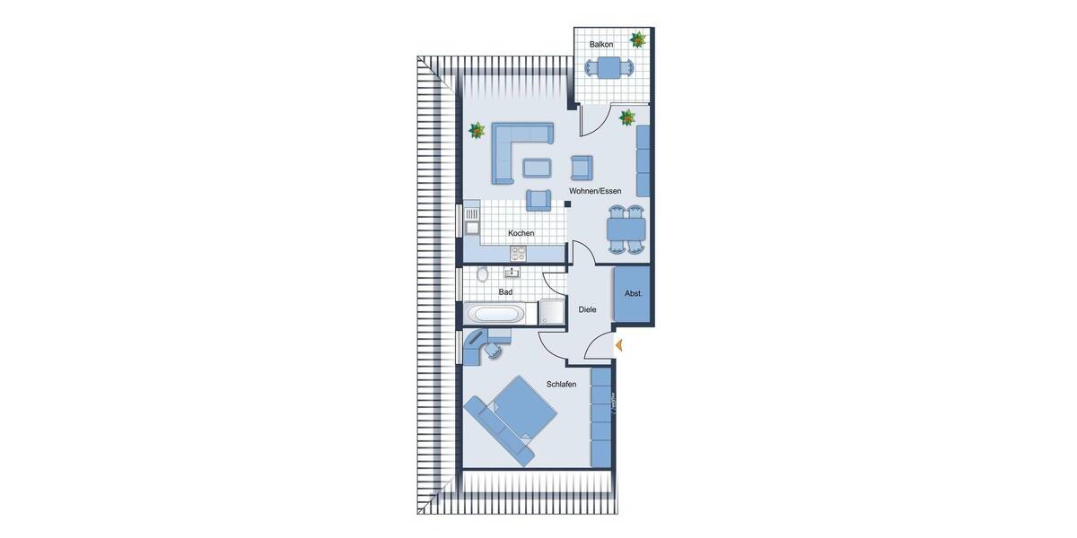 Etagenwohnung Rheine Dutum - 2 Zimmer, 59 m&sup2;, 165.000&euro; | Angebot:25775520