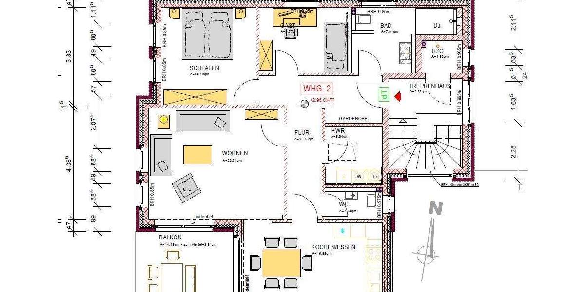 Terrassenwohnung Dinklage - 3 Zimmer, 92 m&sup2;, 850&euro; | Angebot:25471774