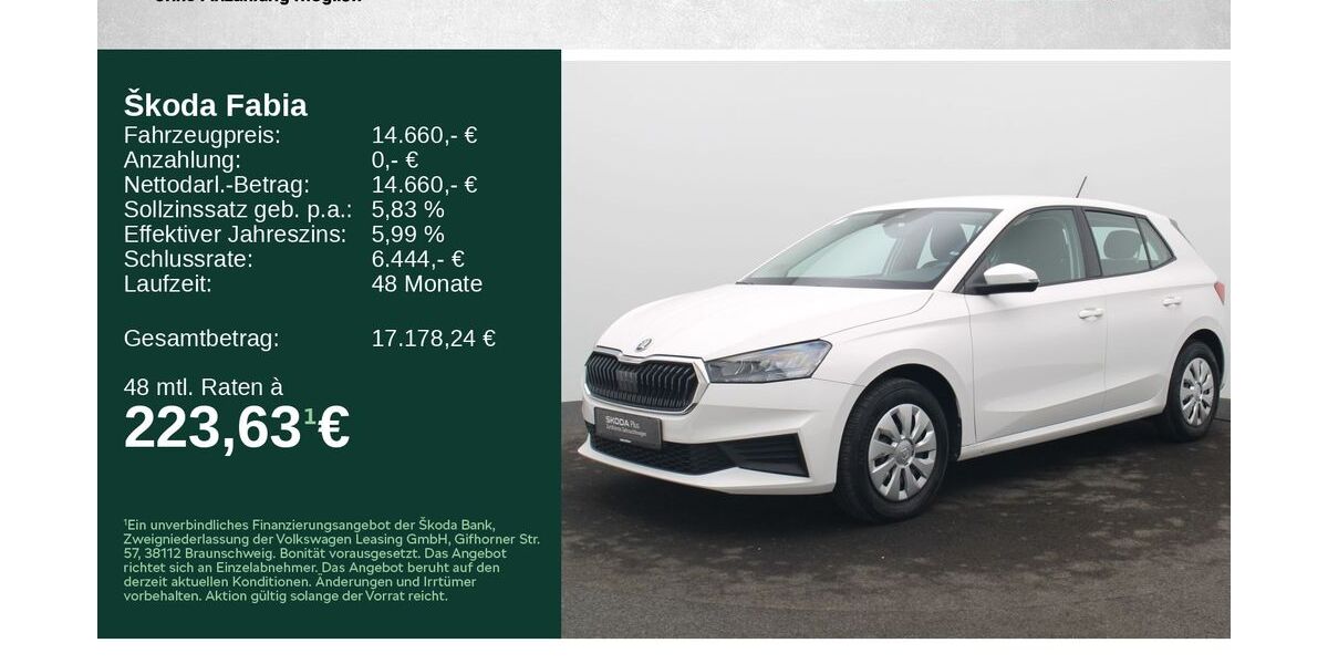 Skoda Fabia 17.500 km 14.660 &euro; Würzburg 97084