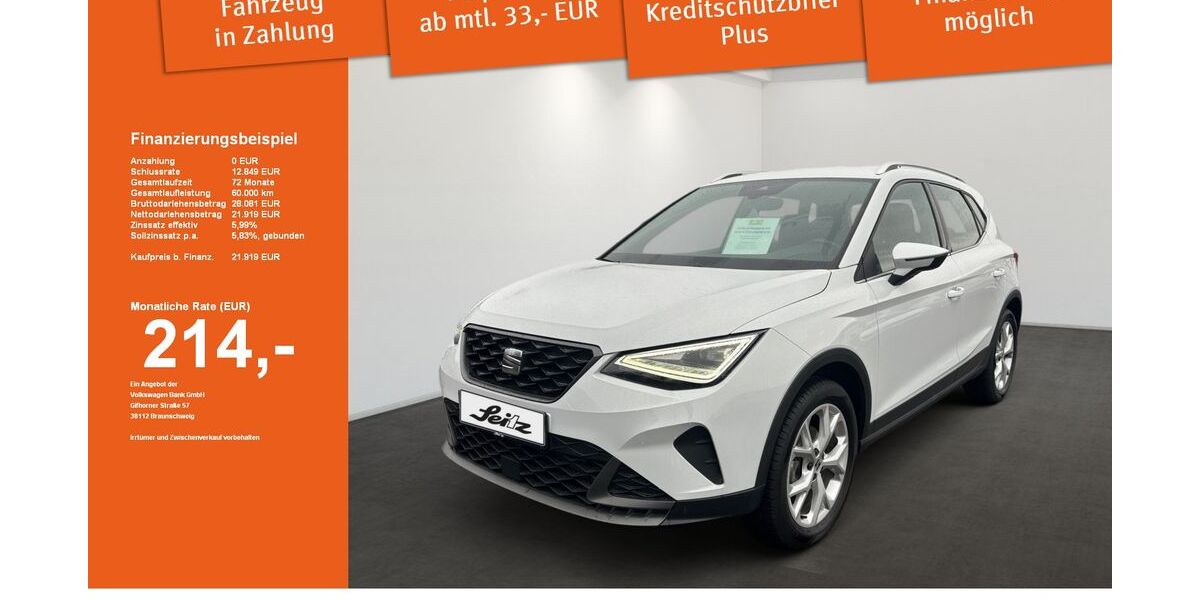 Seat Arona 8.980 km 21.719 &euro; Weingarten 88250