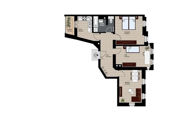 3-Zimmerwohnung mit Balkon im Leipziger Nordosten 3 zimmer