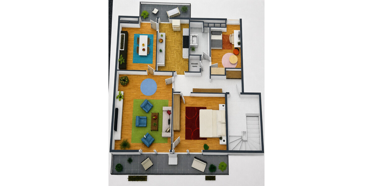 Moderne 4-Zimmer-Dachgeschosswohnung mit 2 Balkonen - Dachgeschoßwohnung Königswinter | Angebot:26979215