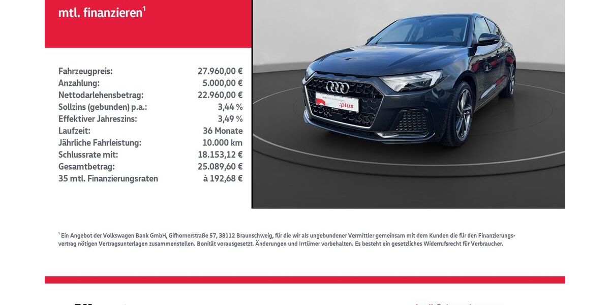 Audi A1 8.134 km 27.960 &euro; Nordhausen 99734