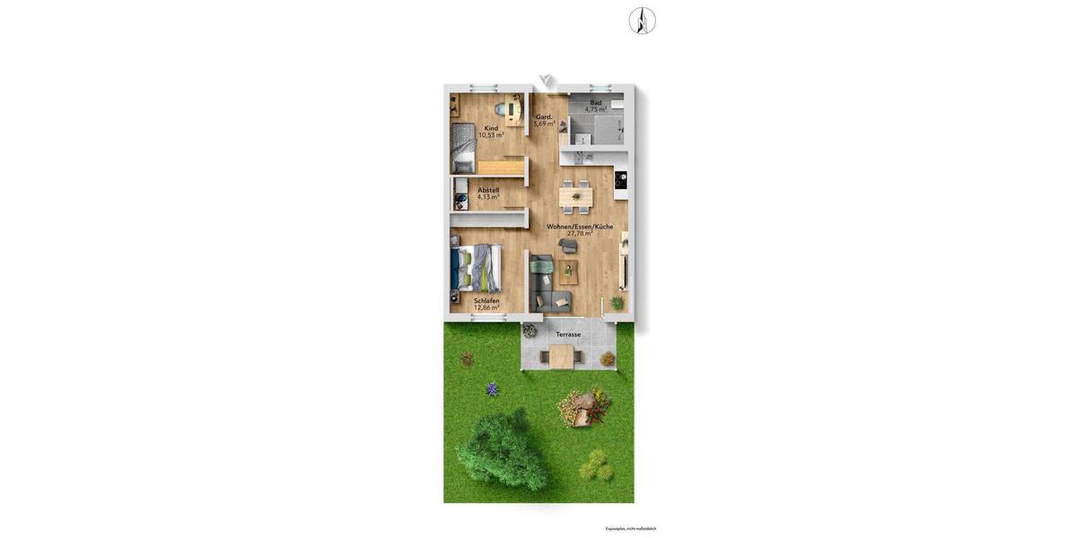 Etagenwohnung Singen Bohlingen - 2 Zimmer, 65 m&sup2;, 345.000&euro; | Angebot:25698570