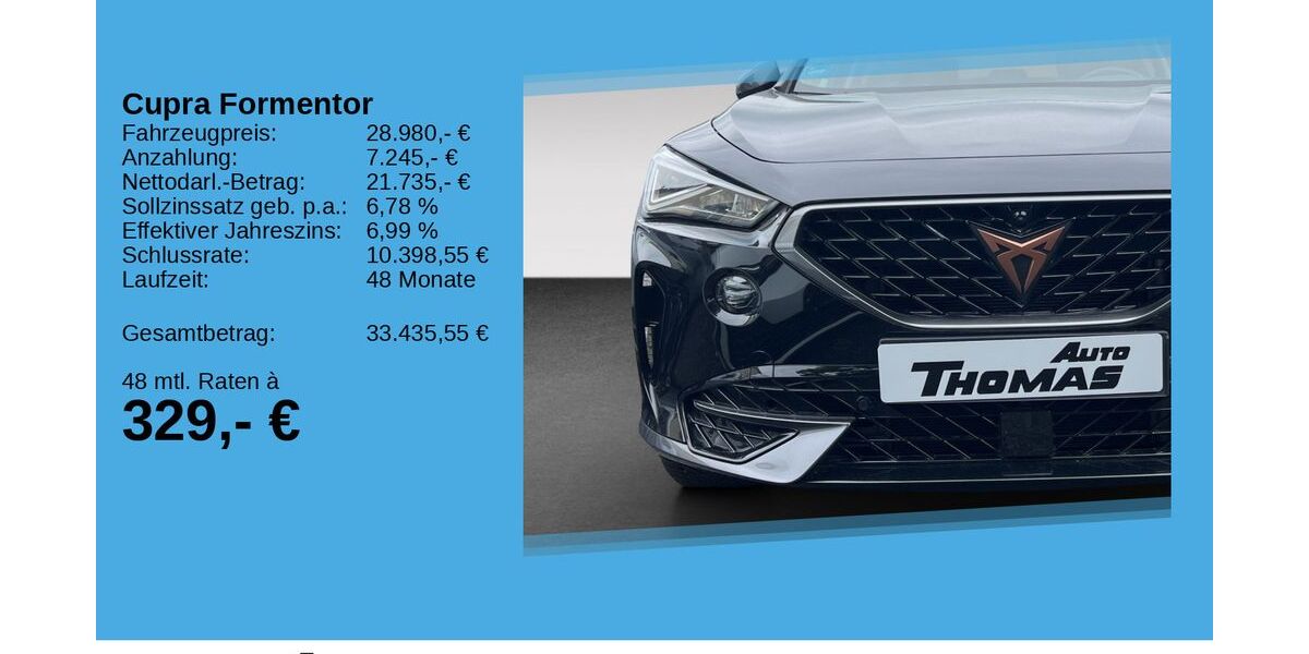 Cupra Formentor 21.435 km 28.980 &euro; Hennef 53773