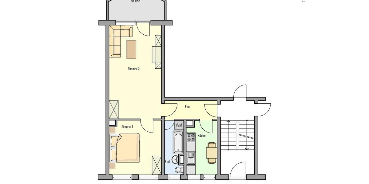 Etagenwohnung Grabow - 2 Zimmer, 50 m&sup2;, 360&euro; | Angebot:26301609