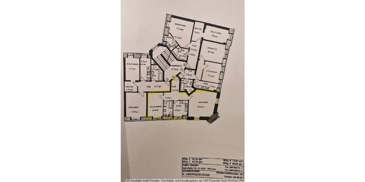 Zimmer Dresden Radeberger Vorstadt - 2 Zimmer, 72 m&sup2;, 795&euro; | Angebot:25983363